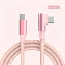 90 Degree PD 100W USB C Fast Charging Braided Cable For iPhone 15 16 17 Samsung Huawei Honor Xiaomi Redmi POCO Type C to Type C