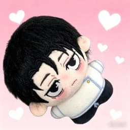 10cm Printed Anime Character Plush Doll, Fan Made Cartoon Figure Pendant, Cute Stuffed Keychain Ornament