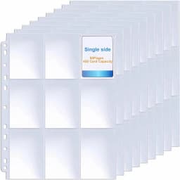 9 Pocket Trading Gaming Card Sleeves Storage Wallet Album Binder Pages Collection Coin Holders Sleeves YuGiOh Photo Albums