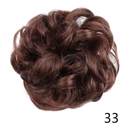 Synthetic Hair Bun Wig Donut Wavy Elastic Rubber Scrunchie Hair Pieces Ladies Ponytail Hair Extension Curly Wrap
