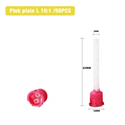50/100PCS Dental Mixing Tips 1:1 Dental Silicone Tips Printing Gun Mixing Tips Dental Materials Dental Supplies Mixing Tube