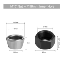 LAVIE Carving Machine Collet Trimming Machine Woodworking Accessories Adapter ER Clamp Nut -C NUT COLLET