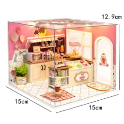 DIY Book Nook Kit Wooden Doll House 3D Puzzle Assembly Toy Home Bookend Bookshelf Insert With Furniture Toys For Christmas Gift