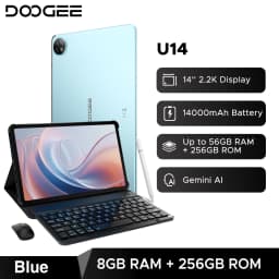 Doogee U14 Smart Tablet PC Android 16 14'' 2.2K Display 56GB(8+48) 256GB 14000mAh Battery Wifi 6 Gemini AI Widevine L1 Support