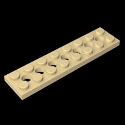 Gobricks GDS-699 Technical, Plate 2 x 8 with 7 Holes compatible with lego 3738 pieces of children's toys Building Blocks