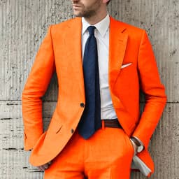Blue Men Suits Elegant Full Set Notch Lapel Single Breasted Luxury 2 Piece Jacket Pants Slim Fit Wedding Costume for Groom 2024