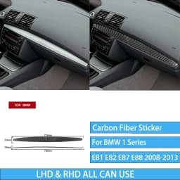 For BMW E81 E82 E87 E88 1 Series Interior Accessories 2008-2013 Gear Shift Knob Dashboard AC Outlet Carbon Fiber Cover Stickers