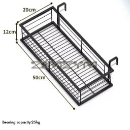 Flower Pot Organizer Storage Basket Rack Hanging Rack Closet Holders Balcony Rail Planter Shelf Fence Railing Flower Pots Holder