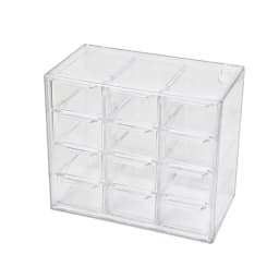 Transparent 6/9/12Grids Dust-proof Jewelry Organizer Desktop Storage Box Drawer Type Shelf Storage Small Drawer Jewelry Box