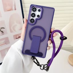 For Magnetic Wireless Charge Phone Case For Samsung Galaxy S26 S26Plus S26 Ultra S25 S24 With Lanyard Shockproof Bumper Cover