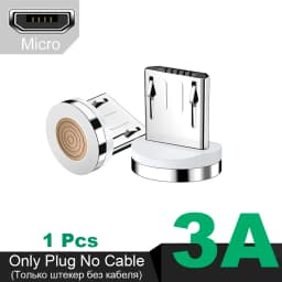 NNBILI 6A Round Magnetic Plug for Huawei Honor 3A USB Type C Magnet Tips Fast Charging Adapter for iPhone Samsung Xiaomi Oneplus