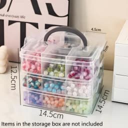 New 3 Tier 18-Grid Transparent Adjustable Stackable Compartment Slot Plastic Storage Box For Organizing Toys Jewelry Accessories