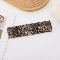 New High Elasticity Leopard Print Headband Wide-brimmed Sweat Absorbing Sports Headband Breathable Yoga Headband Sports