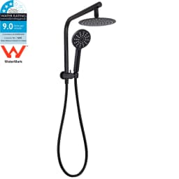 **Sydney Stock** KYLINS 2 In 1 Shower Head Set Round 8/10/12/16'' Rainfall Head Gooseneck Arm Mixer Taps Set Gun Metal Grey WELS