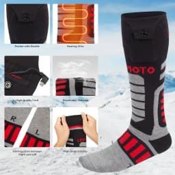 KEMIMOTO Replacement Heated Socks Thickened Unisex Winter Outdoor Warm Socks Battery Not Included Motorcycle Riding