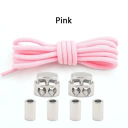 1Pair Lock Shoe laces Without ties Metal Buckle Laces Round Elastic Laces Sneakers Kids Adult No Tie Shoelaces Shoes Accessories