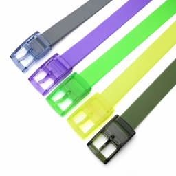 Universal Colored Silicone Candy Color Square Pin Buckle Belt Fashion Match Casual Pants Belt Trendy Women's Banquet Gifts