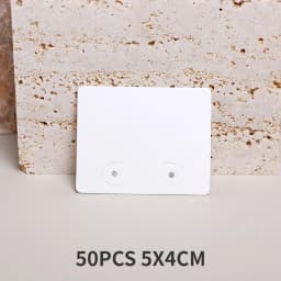 50PCS 5x4cm White Brown Black Horizontal Display Cards For Hook Earrings Jewelry Cardboard Small Business Packaging Supplies