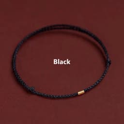 Hand Braided Red Rope Bracelet Copper Lucky Bead Hand Rope Couple Bracelet Simple Buckle Ethnic Original Female Accessory