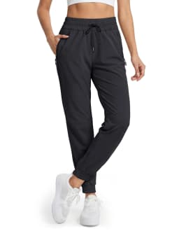 TACVASEN Women's Waterproof Quick Dry Hiking Pants Lightweight Stretch Joggers With Pockets Outdoor Travel Summer Athletic Pant
