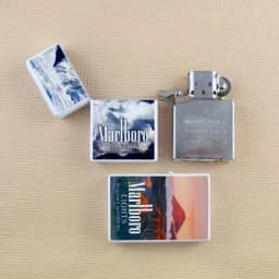 Marlboro Creative and Personalized Grinding Wheel Kerosene Lighter Gift Box World-famous Scenic Spots Men's Gift Wholesale