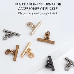 CRAZYSMITH 2 Pcs Metal Bag Chain Transformation Accessories Buckle Handbag Wallet Crossbody Chains Modification DIY Bag Strap