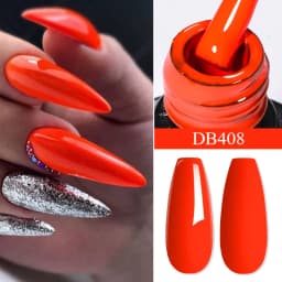 Mtssii Reflective Glitter Gel Pink Sparkling Sequins Gel Nail Polish Soak Off UV Nail Gel Semi-permanent Nail Art Decoration