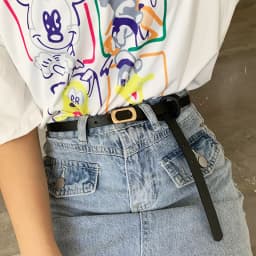 New Non-hole Woman Thin Belt PU Leather Metal Buckle Wrist Strap For Female Dress Shirt Decor Belts Fashion Adjustable Waistband