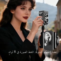Retro Camera Dual Lens Design Infrared Night Vision Function Manual Joystick Operation HD Mini Camera Portable Nostalgic Camera