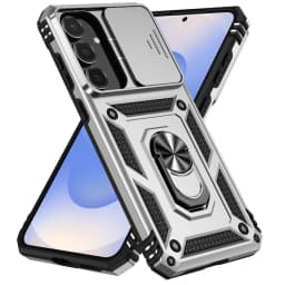 Stand Rotating Slide Camera Lens Military Grade Armor Case For Samsung S25 S24 S23 S22 S21 FE S20 Plus Note 20 Ultra M53 M33 A34