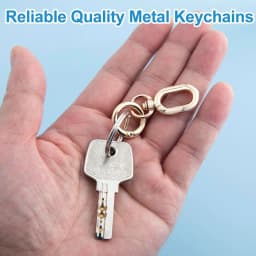 2pcs Double Opening Swivel Clasp Clips, Metal Swivel Spring Snap Hooks, Key Chain Clip with Key Ring for DIY Keys