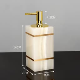 White Onyx Natural Marble Bathroom Accessories Set Gold Luxury Soap Dispenser Soap Dish Tray Toothbrush Holder Bathroom Set