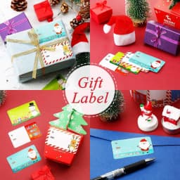 200-500 Pcs Christmas Tags Self Adhesive Gift Tags for Xmas Presents Christmas Name Labels Stickers for Wrapping Paper Birthday