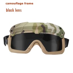 Tactical Glasses 2 Modes Airsoft Goggles Riding Eye Protection for Hiking Paintball Hunting Shooting Eyewear for FAST Helmets
