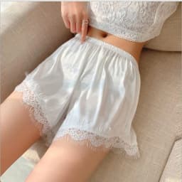 Lace Trim Mini Micro Shorts Women Satin Silk Shorts French Knickers Silky Low Rise Coquette Lounge Slip Pj Bottoms