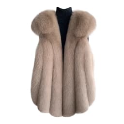 Fox fur vest women's medium and long 2024 new fashion fur vest thick coat real fur for winter