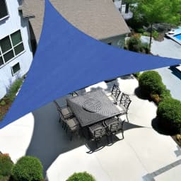 16' X 16' X 16' Sun Shade Sail Triangle Canopy, Permeable Shade Cloth Fabric Sunlight Block Patio Cover HDPE Deck Awning