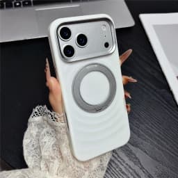 Luxury Water Ripples 360 Rotating Bracket for Magsafe For iPhone 18 Pro Max 18pro 17 Pro Frosted Hard Shockproof PC Holder Cover
