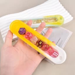 7 Slots Resin Dices Storage Box Crystal Epoxy Resin Mold DIY Rectangle Dice Case Holder Organizer Silicone Mold