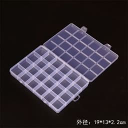 Transparent Fixed With Slot Beaded Anti-string 15-28 Grid Plastic Storage Box Jewelry Classification Parts Division Box