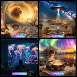 Ocean Starry Sky Projector Night Light 12 in 1 Animal Ocean Projector 360° Rotating Star Galaxy Projector Room Decoration