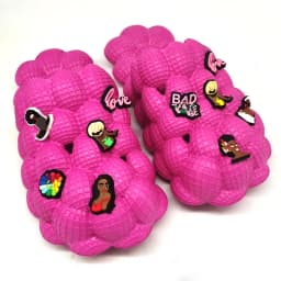 2025 Summer New Bubble Slippers Women Toe-covered Massage Sandals Creative Peanut Shoes Herringbone Slippers Beach Flip Flops