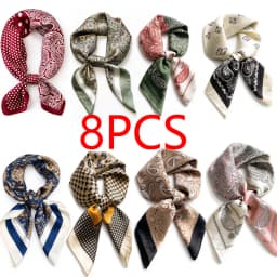 Luxury Silk Scarf Neckerchief Women's Silk Square Scarf Purse Scarf for Women Designer Silk Headscarf SJ01