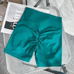 Solid Color High Waist Seamless Butt Lift Yoga Shorts Breathable Quick Drying Fitness Leggings Cycling Running Sports Shorts