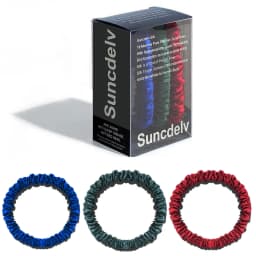 3PCS 100% Pure Mulberry Silk Hair Scrunchie Handmade Hairbands Women Girl Hair Accessories Pure Color Natural HairTies Box