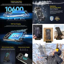 Ulefone Armor 27T Pro + Rugged Phone Thermal Imaging 12GB+256GB Night Vision 10600mAh 6.78'' Dimensity 6300 5G NFC Smartphone
