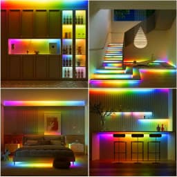 Smart Colorful COB LED Stirp with Tuya Controller 12V RGBIC APP Control DIY Segmented Control Color Game Room Night Ambinet Lamp