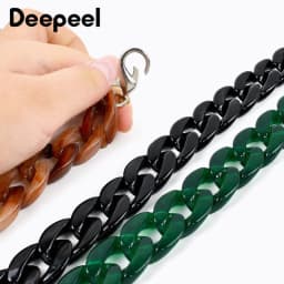 1/2Pcs Deepeel 60cm Acrylic Bag Strap Handbag Resin Chain Detachable Lobster Clasps for Purse Handle DIY Making Accessories