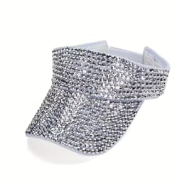New Women's Shiny Rhinestone Sun Hat Adjustable Acrylic Baseball Cap suitable for outdoor activities holiday parties casual wear