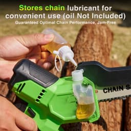 TaskStar Brushless Electric Chainsaw 6&8 Inch Handheld Cordless Pruning Saw with 2 4000mAh Batteries Manual Oil Supply Garden Power Tools For Wood Cutting Tree Trimming